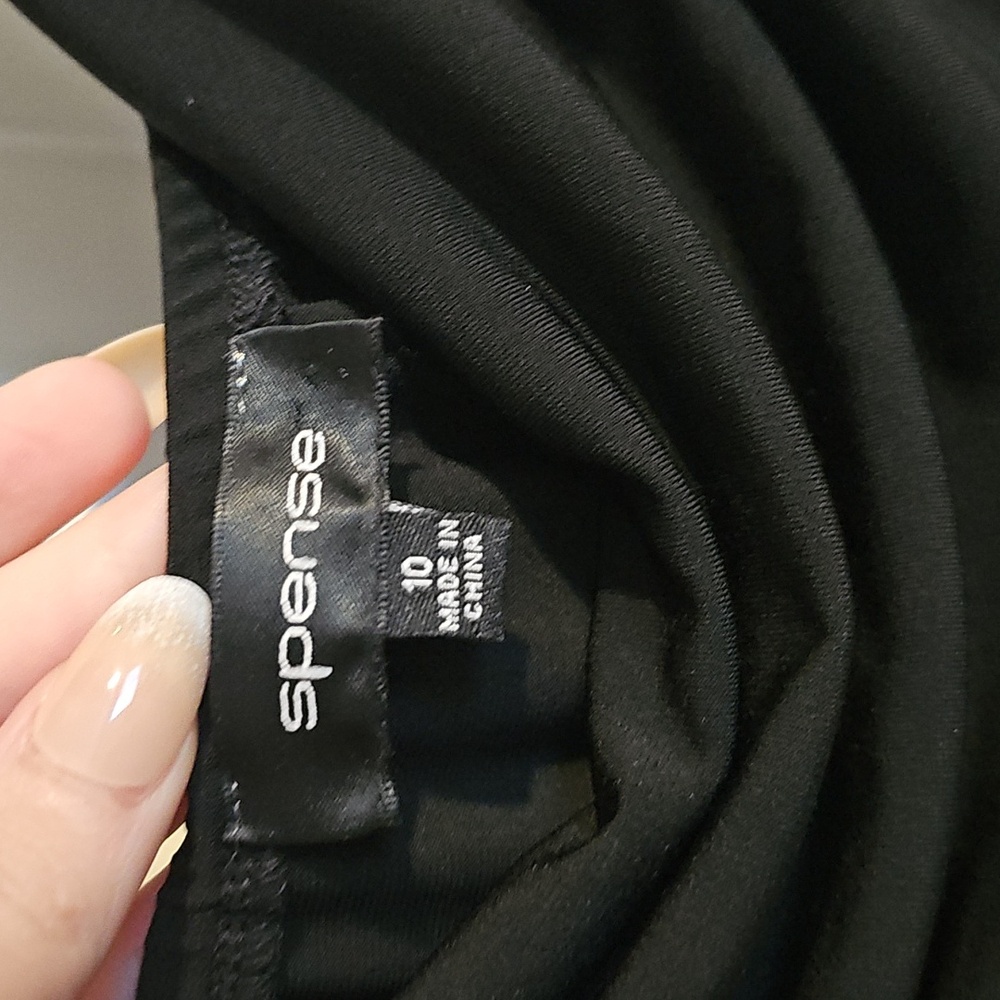 Spense Black Dress with Gold Accents - Picture 2 of 6